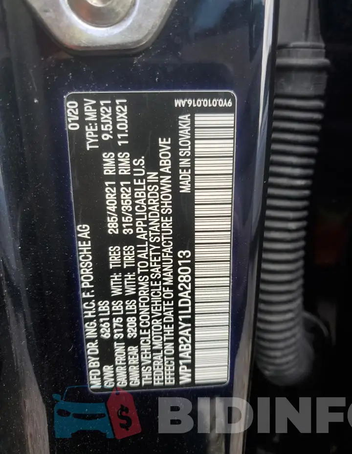 WP1AB2AY1LDA28013 Photo# 14