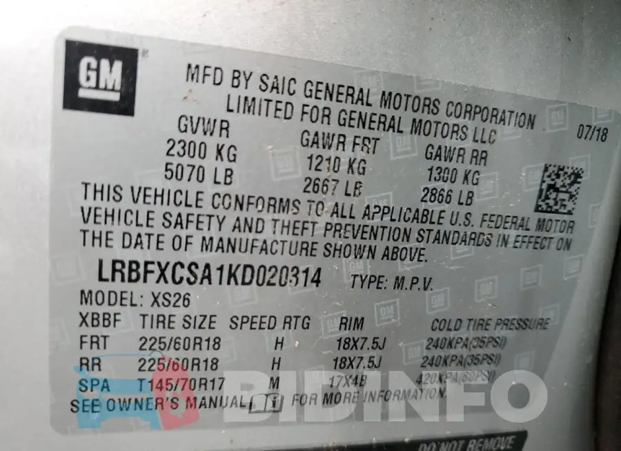 LRBFXCSA1KD020314 Photo# 13