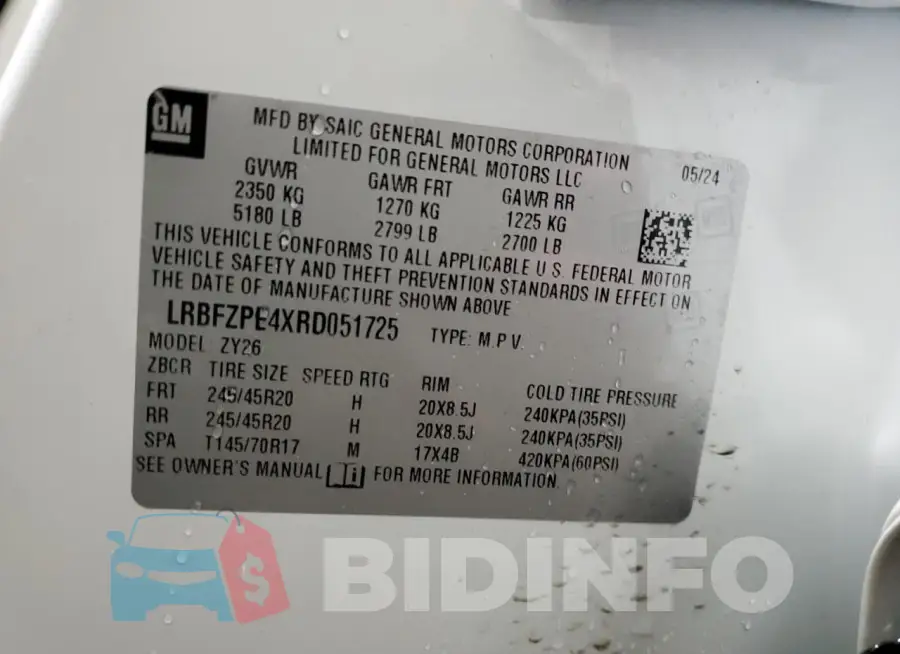 LRBFZPE4XRD051725 Photo# 14