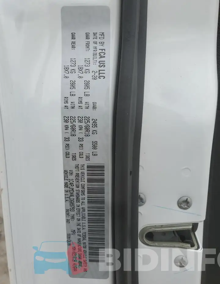 1C4PJMDX4LD609793 Photo# 13