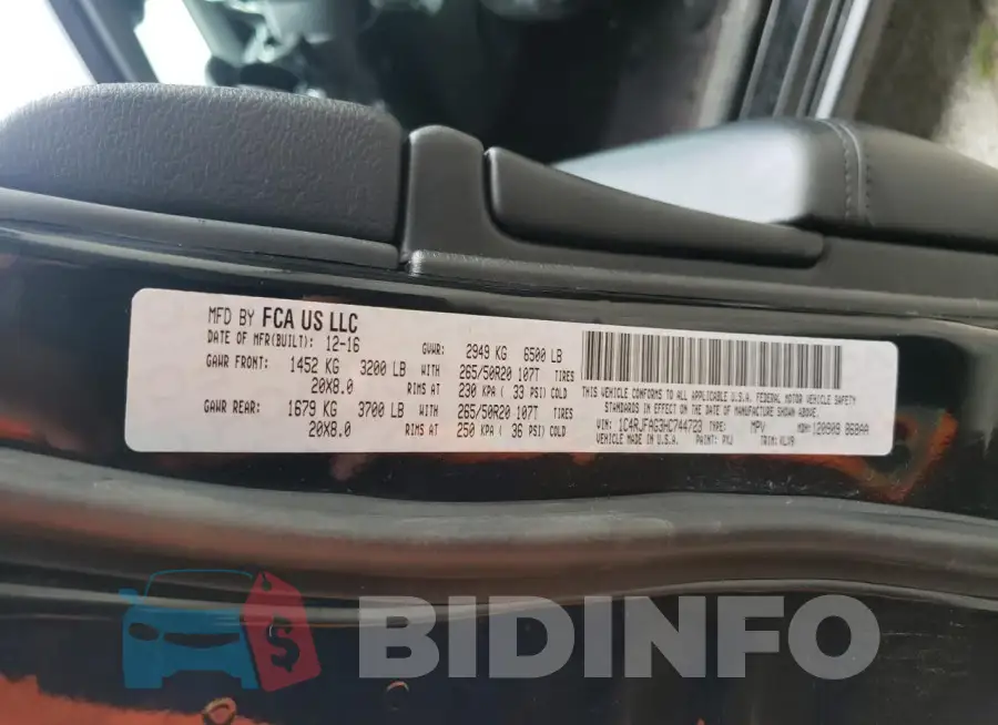 1C4RJFAG3HC744723 Photo# 13