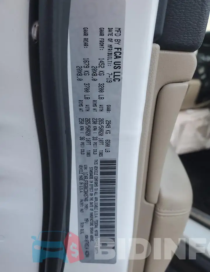 1C4RJFBG8KC845746 Photo# 13