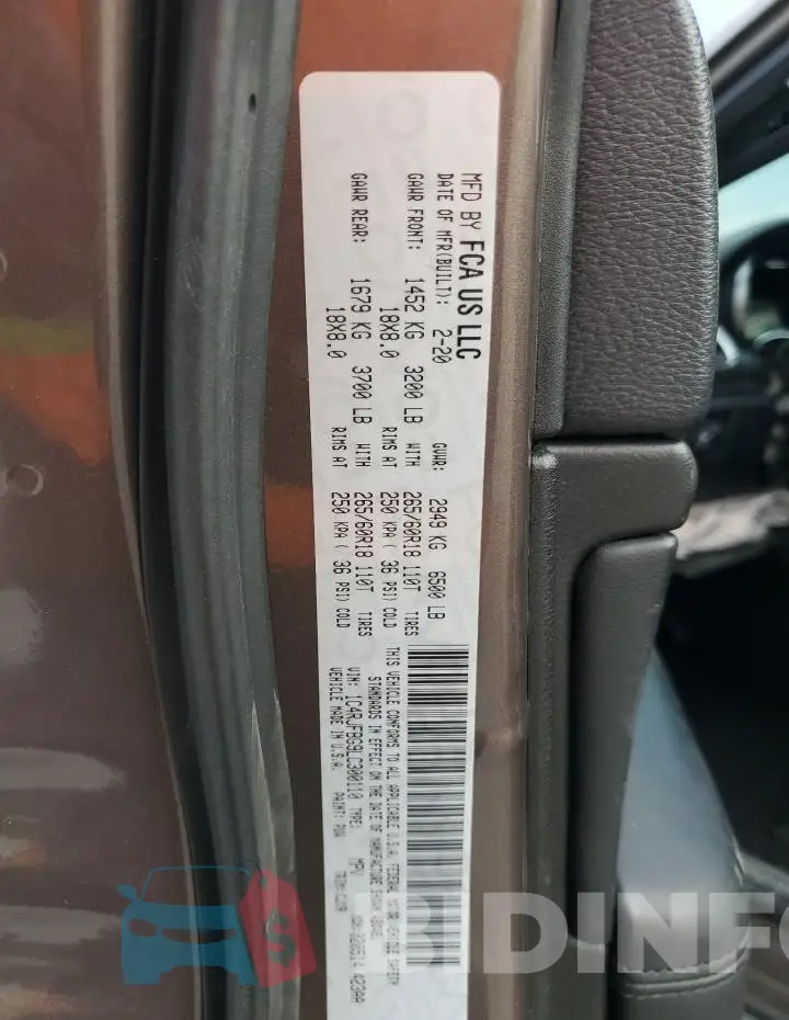 1C4RJFBG9LC300110 Photo# 14
