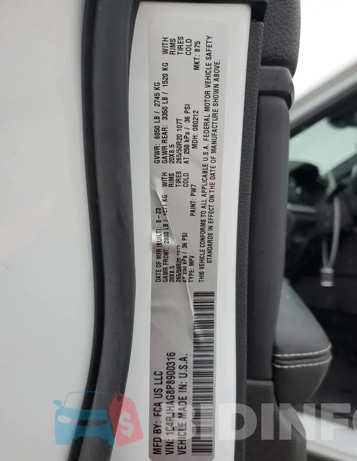 1C4RJHAG8P8900316 Photo# 14