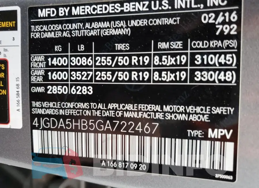 4JGDA5HB5GA722467 Photo# 13