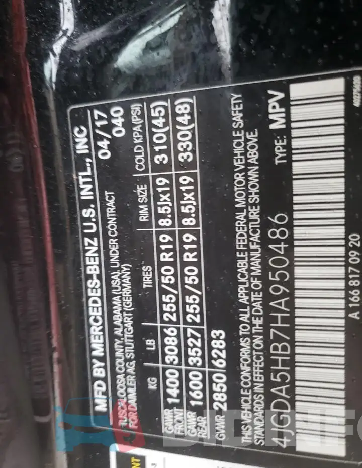 4JGDA5HB7HA950486 Photo# 13