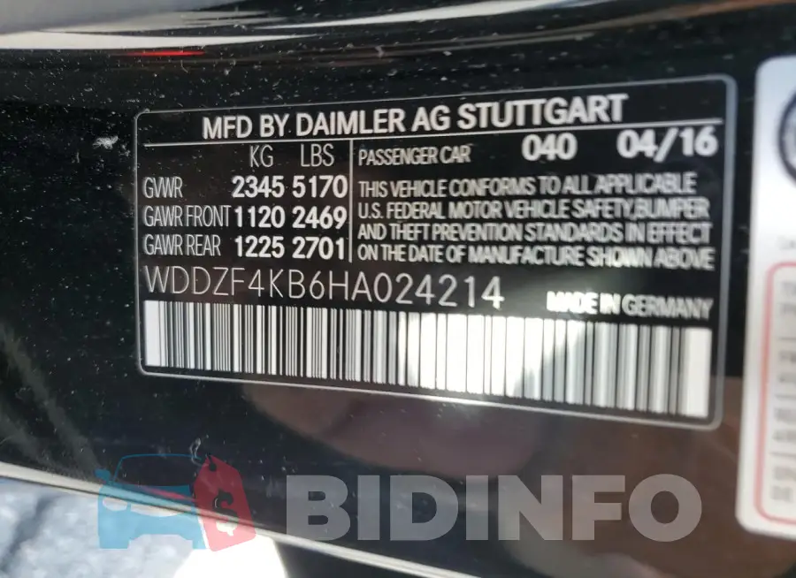 WDDZF4KB6HA024214 Photo# 12