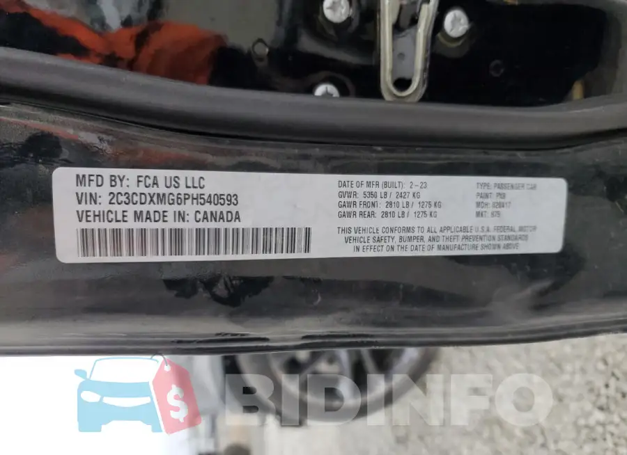 2C3CDXMG6PH540593 Photo# 12