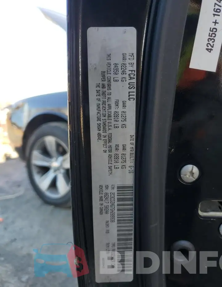 2C3CDZAG7GH289938 Photo# 12
