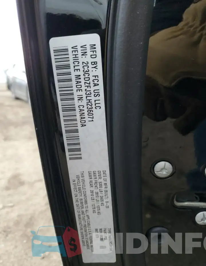 2C3CDZFJ3LH236071 Photo# 13
