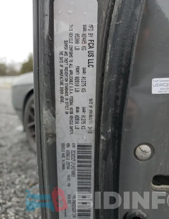 2C3CDZFJ7JH270883 Photo# 12