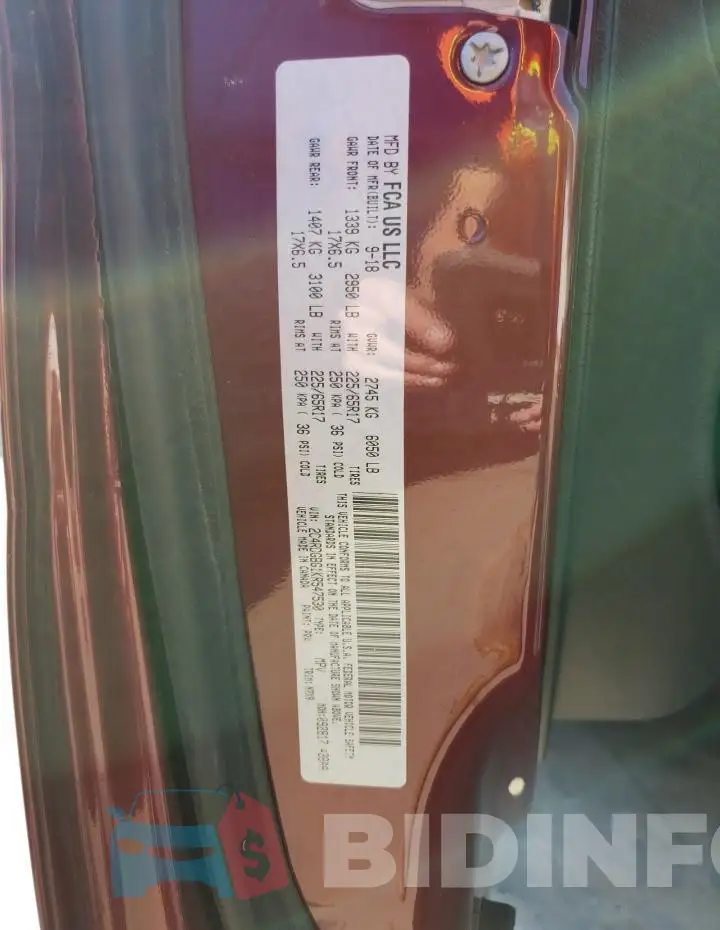 2C4RDGBG1KR547530 Photo# 13