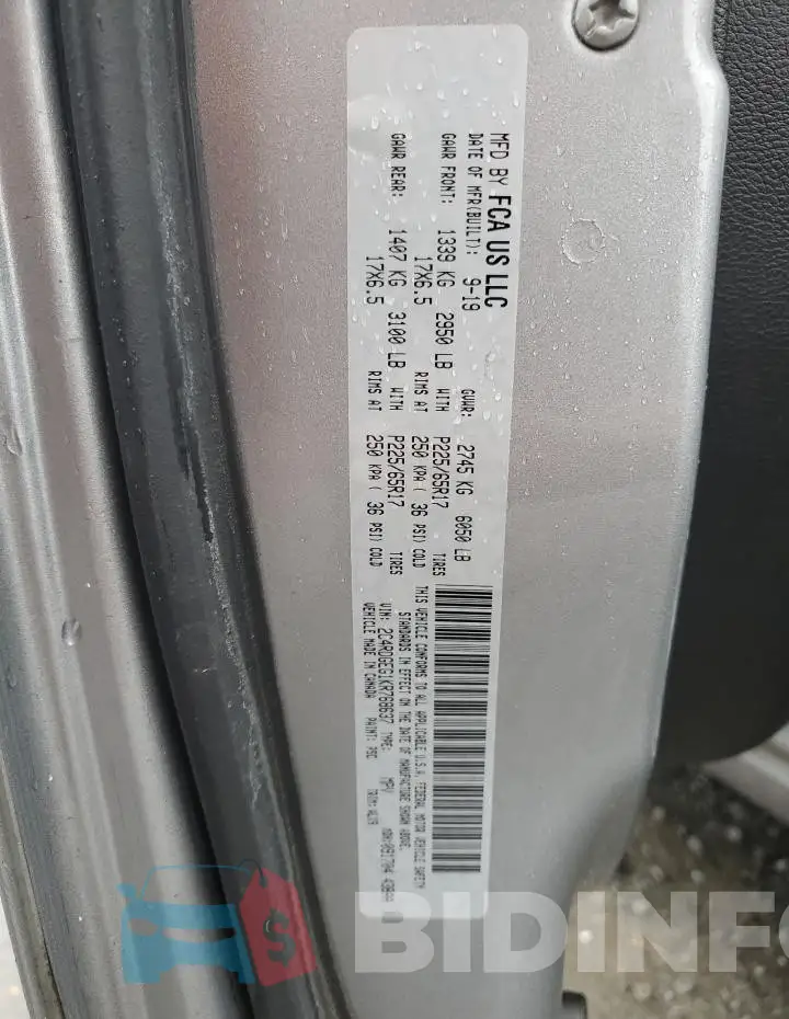 2C4RDGEG1KR768637 Photo# 13