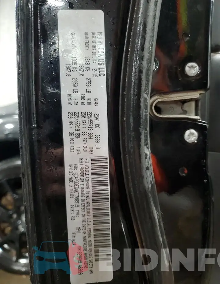 3C4PDDEG4KT708919 Photo# 13