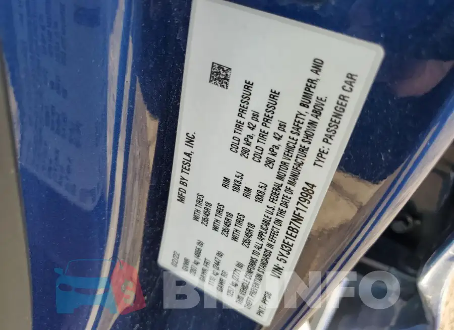 5YJ3E1EB7NF179984 Photo# 12