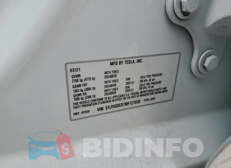 5YJYGDED7MF121830 Photo# 13