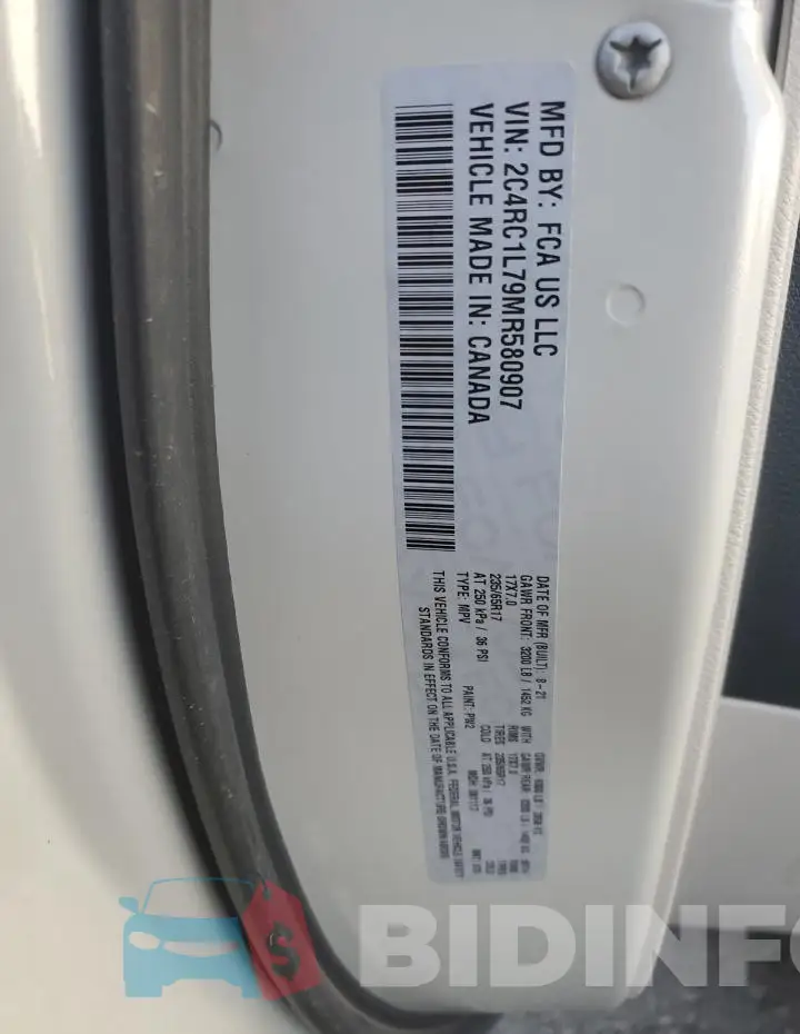 2C4RC1L79MR580907 Photo# 14