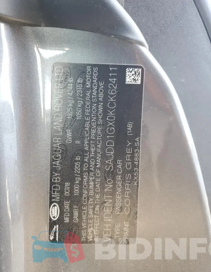 SAJDD1GX0KCK62411 Photo# 12