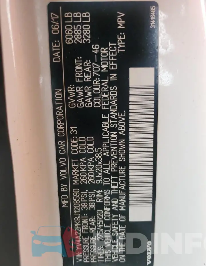 YV4A22PK8J1208590 Photo# 14