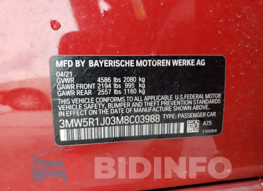 3MW5R1J03M8C03988 Photo# 13