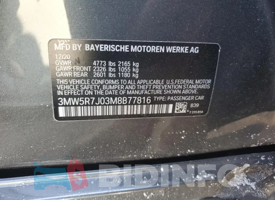 3MW5R7J03M8B77816 Photo# 12