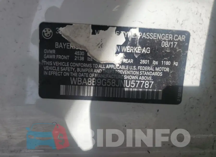 WBA8B9G58JNU57787 Photo# 12