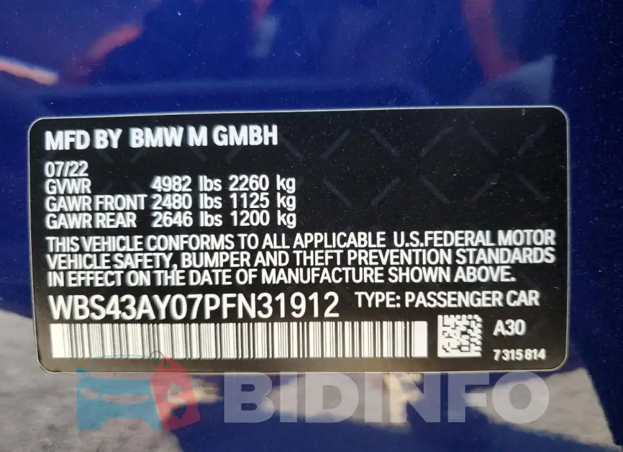 WBS43AY07PFN31912 Photo# 12