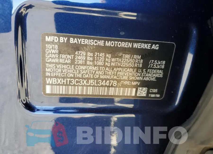 WBXHT3C3XJ5L34478 Photo# 12