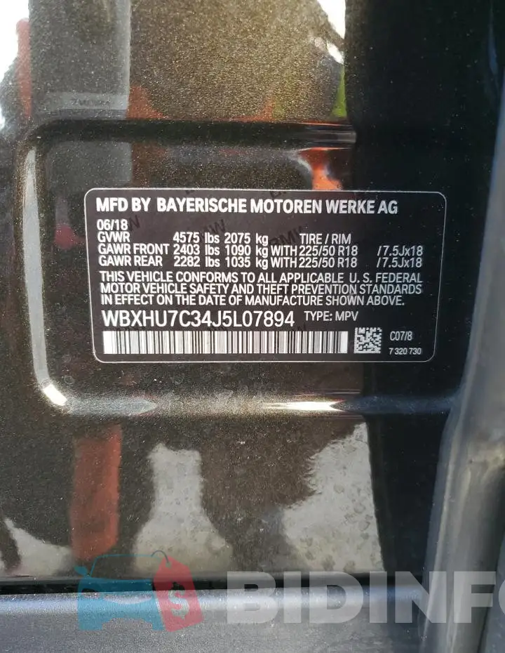 WBXHU7C34J5L07894 Photo# 13