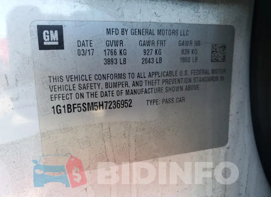 1G1BF5SM5H7236952 Photo# 12