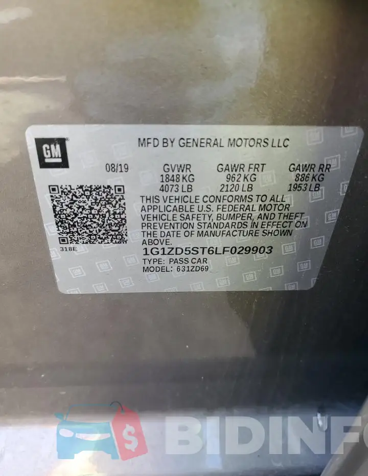 1G1ZD5ST6LF029903 Photo# 12