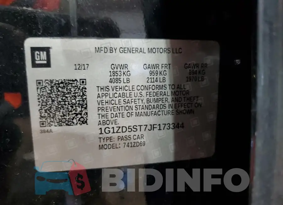1G1ZD5ST7JF173344 Photo# 12