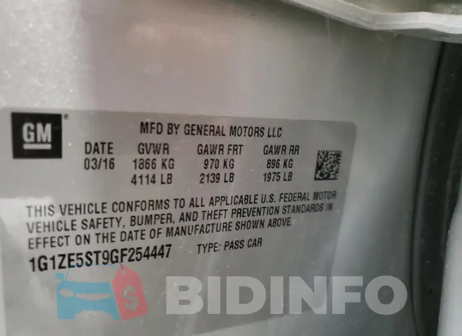 1G1ZE5ST9GF254447 Photo# 12