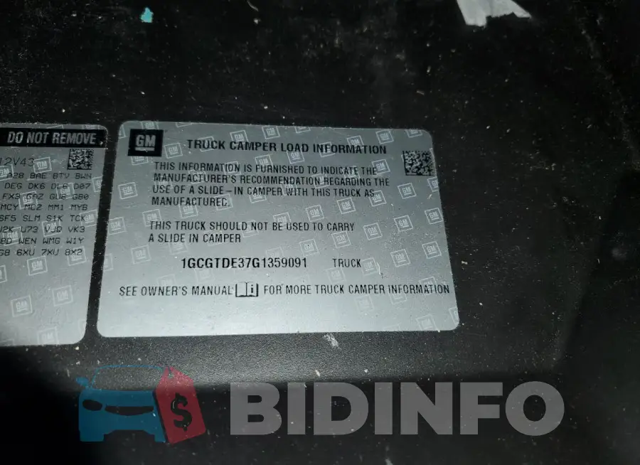 1GCGTDE37G1359091 Photo# 13