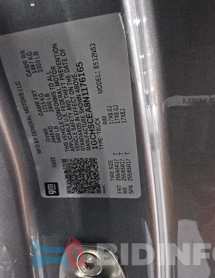 1GCHSCEA8N1176165 Photo# 14