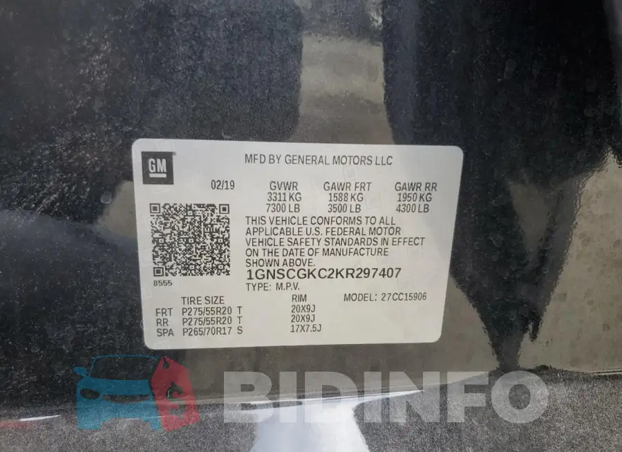 1GNSCGKC2KR297407 Photo# 13