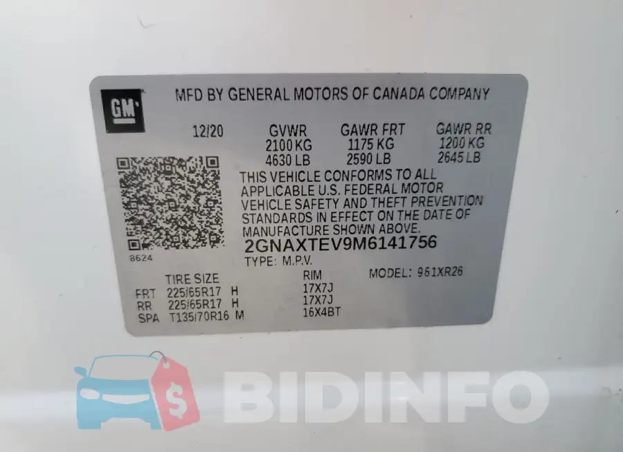 2GNAXTEV9M6141756 Photo# 13
