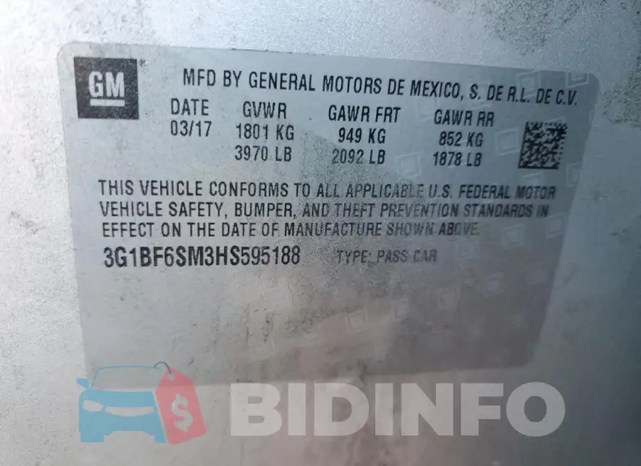 3G1BF6SM3HS595188 Photo# 12