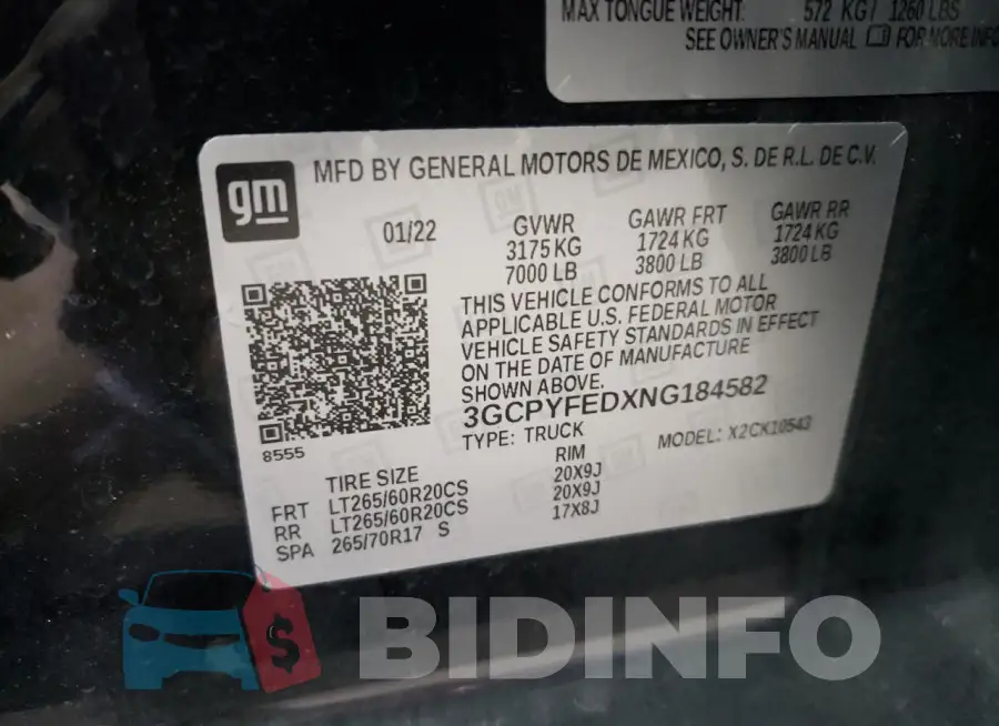 3GCPYFEDXNG184582 Photo# 13