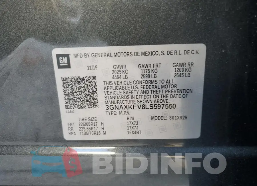 3GNAXKEV8LS597550 Photo# 13