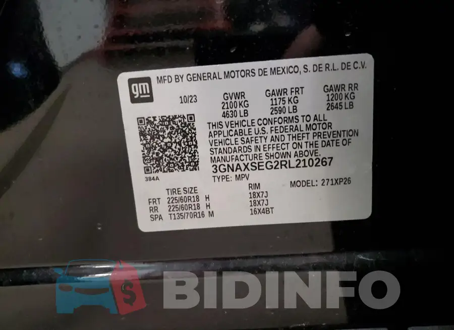 3GNAXSEG2RL210267 Photo# 13