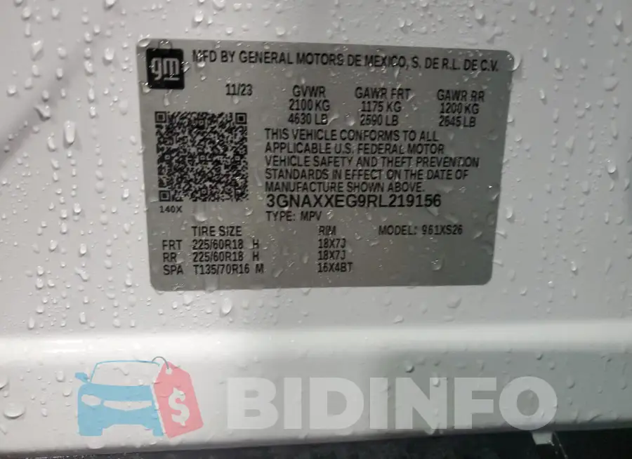 3GNAXXEG9RL219156 Photo# 13