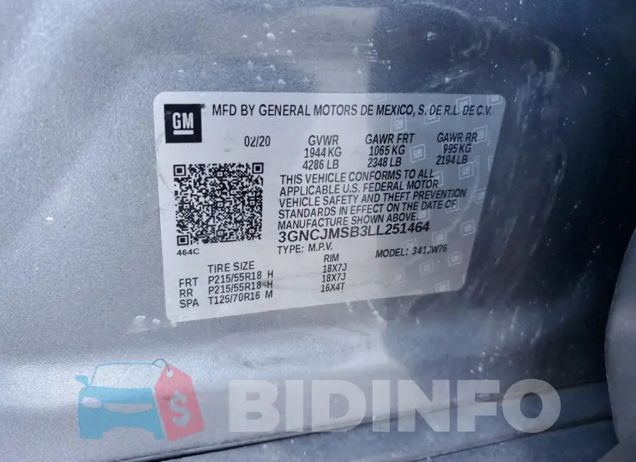 3GNCJMSB3LL251464 Photo# 13