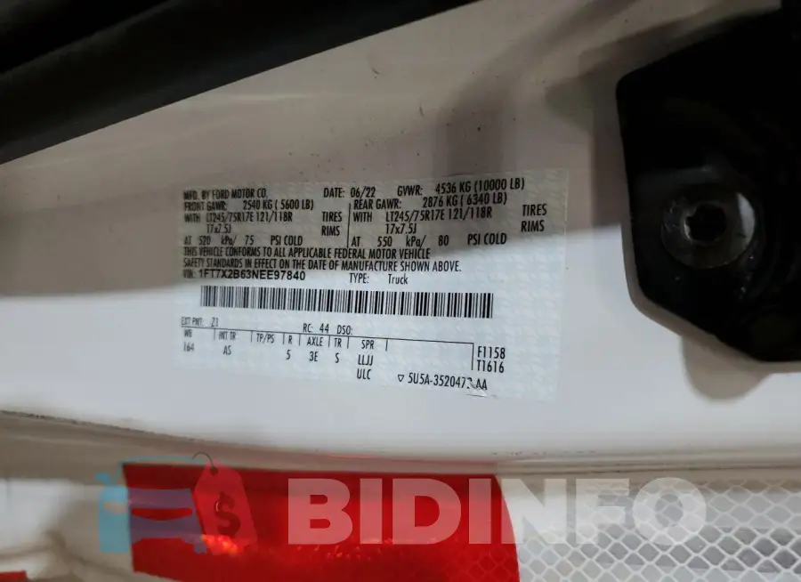 1FT7X2B63NEE97840 Photo# 12
