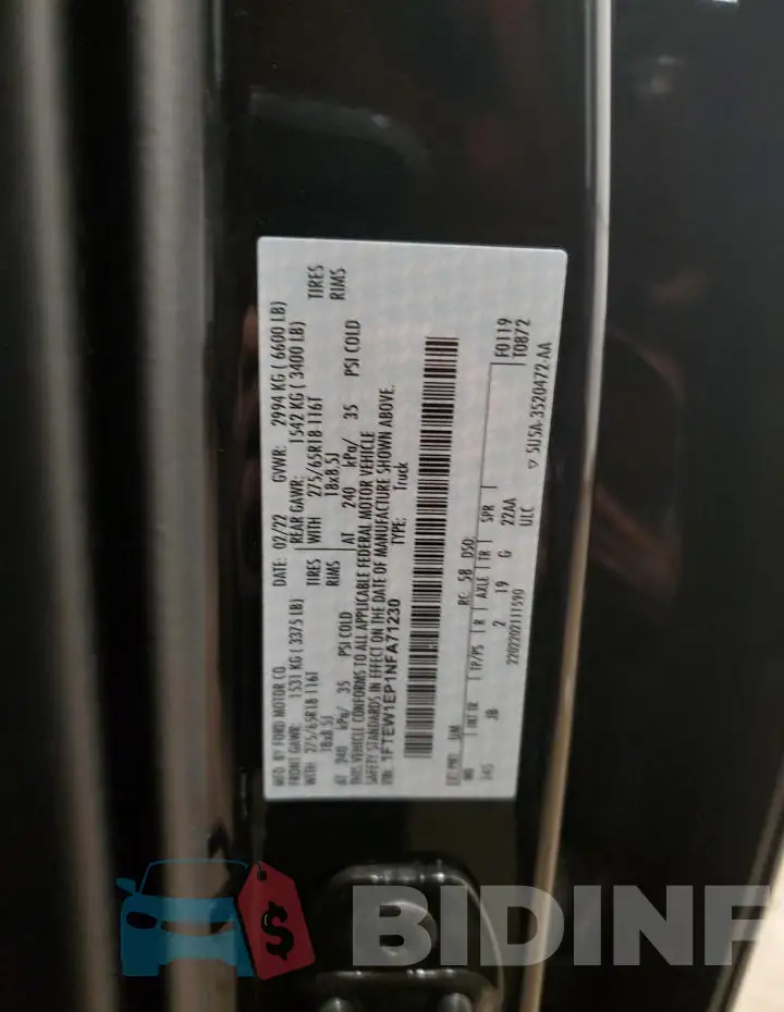 1FTEW1EP1NFA71230 Photo# 12