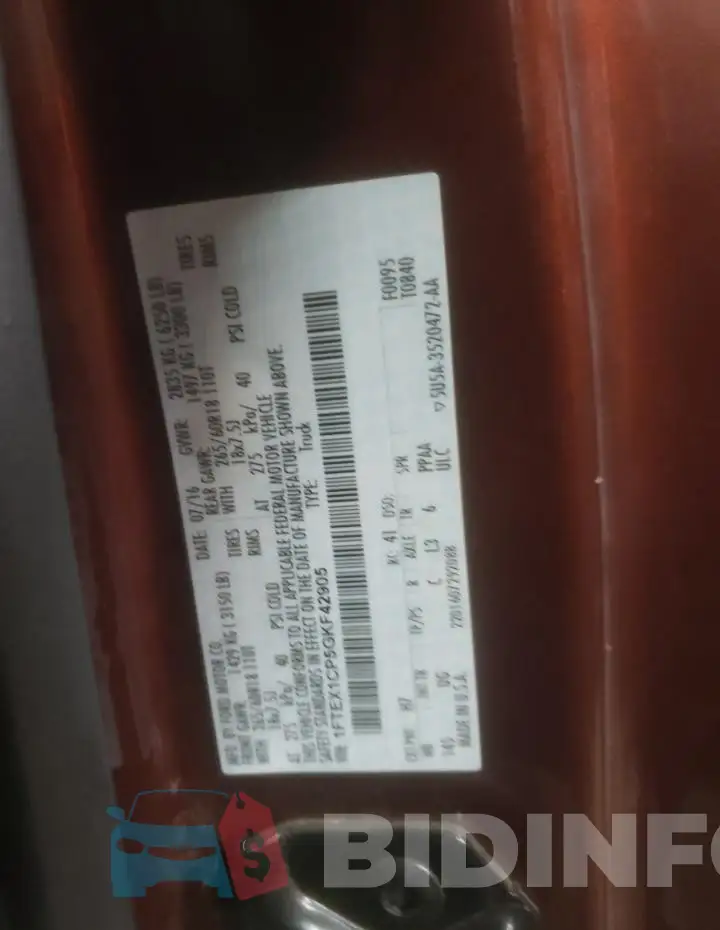 1FTEX1CP5GKF42905 Photo# 12