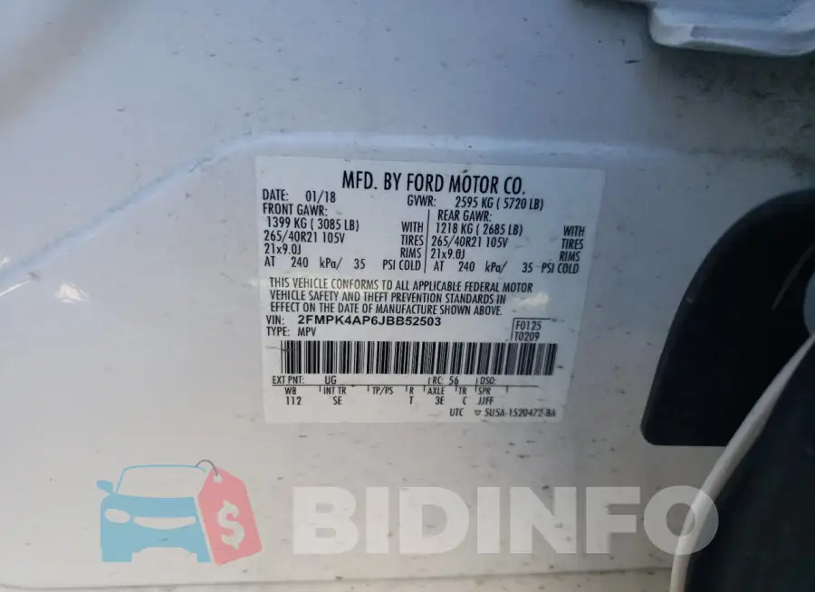 2FMPK4AP6JBB52503 Photo# 13