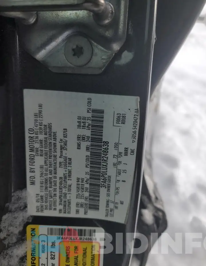 3FA6P0LUXJR248638 Photo# 12