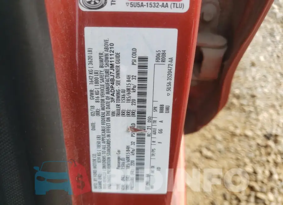 3FADP4BJ7JM111210 Photo# 11
