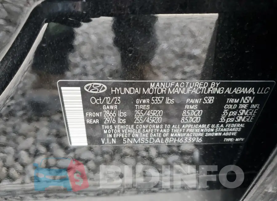 5NMS5DAL8PH633916 Photo# 13